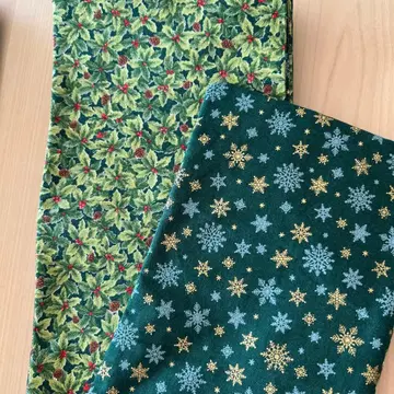 홀리데이 패턴 반폭 오비 호랑가시나무 눈꽃 핸드메이드