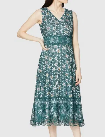 케미컬 레이스 플라워 드레스 그레이스 콘티넨탈