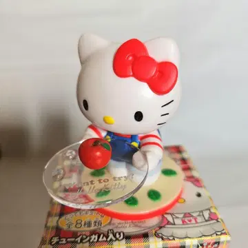 헬로키티 피규어 사과 포함 트레이