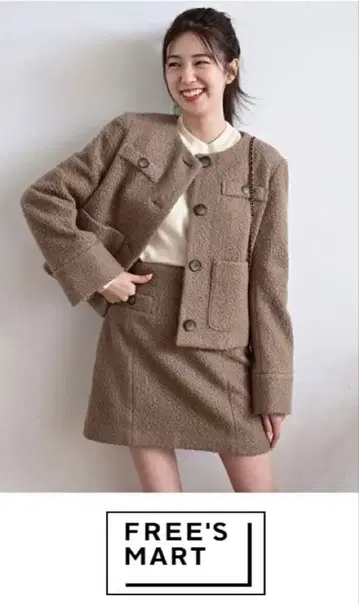 FREE'S MART 부클레 노카라 컴팩트 자켓 S 새상품