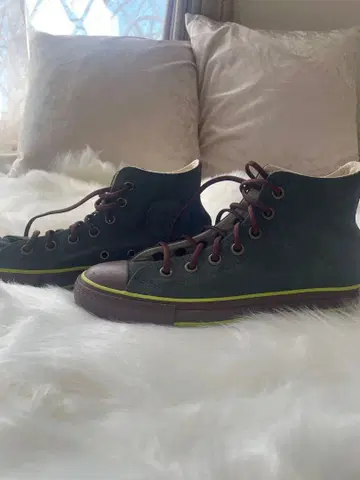 컨버스 다크 그린 하이컷 스니커즈 레어