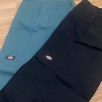 Dickies 워크 팬츠 청록색 블랙 2종 세트