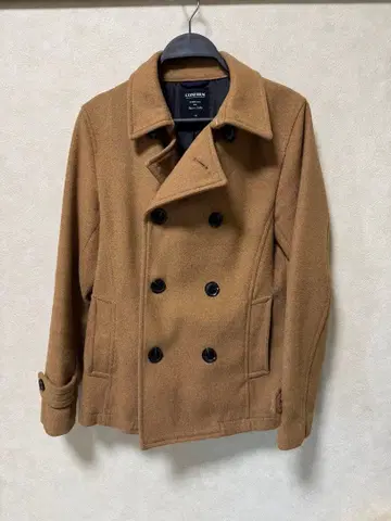 CONFIRM 브라운 더블 브레스트 피 코트 M