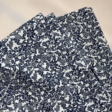 목화 기모노 유카타 네이비 나염 무늬염