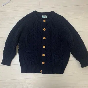 네이비 케이블 니트 가디건 M 사이즈