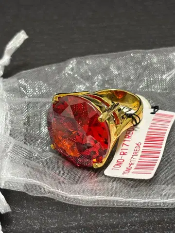 dresser 도레서 반지 유리 반지 빈티지 빨간색 레드 3