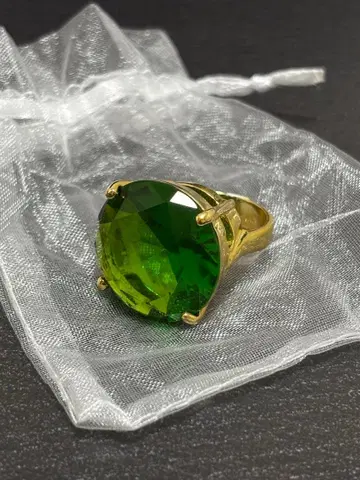 dresser 도레서 반지 유리 반지 빈티지 그린 그린 1