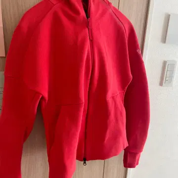 adidas 빨간색 후드티 풀 집업