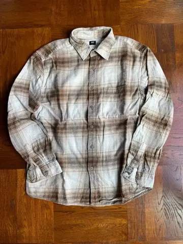 유니클로 플란넬 셔츠 L 사이즈 체크 셔츠