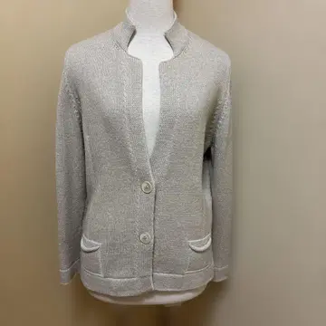 CINZIA CALDI (주 레리안) 라메 믹스 베이지 버튼 가디건