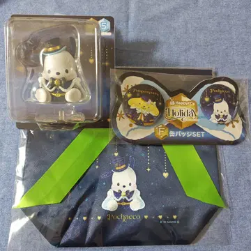 산리오 해피 복권 피규어 기프트 파우치 캔 배지 세트 포차코
