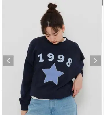 tina jojun 1998 별 프린트 맨투맨