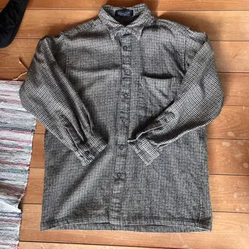 CONTIR 하운드투스 체크 패턴 긴팔 셔츠 L 사이즈 90년대