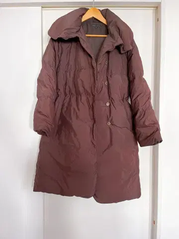 새상품급 theory 띠어리 다운 코트 코코아 브라운