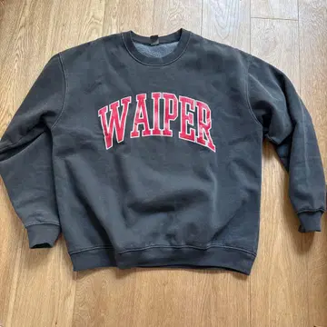 WAIPER 블랙 맨투맨 L 사이즈 차고 페스티벌 한정판