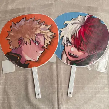 히로아카 점보 부채 바쿠고 토도로키 2개 세트