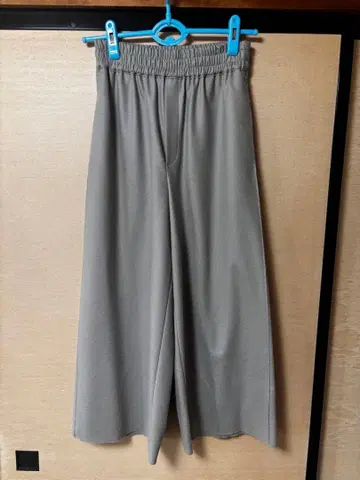 그레이 가우초 팬츠 와이드 팬츠 울 100% 일본제