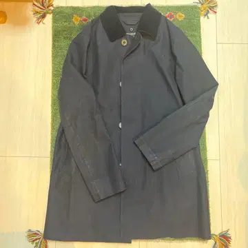 MACKINTOSH 고무 코팅 스텐카라 코트 사이즈 38 네이비