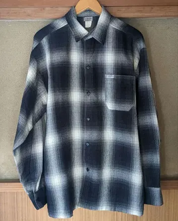 Caltop 칼탑 옴브레 체크 플란넬 셔츠 긴팔 S 블랙