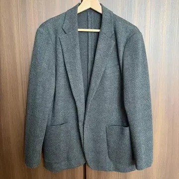 그레이 체크 무늬 캐주얼 수트 자켓