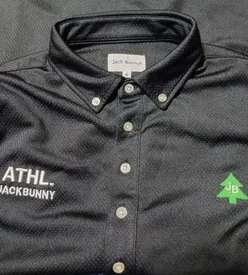 JACKBUNNY 긴팔 피케 셔츠 6 XL 블랙 새상품급 골프