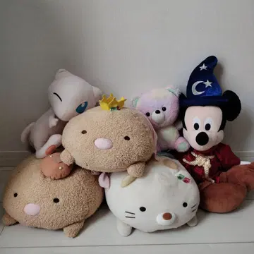 봉제 인형 ( 스미코구라시 곰돌이 뮤츠 미키마우스 )