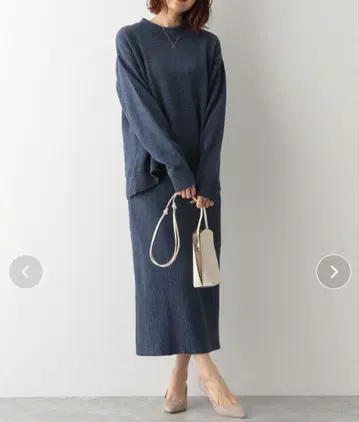 글로벌 워크 벨로아 터치 니트 세트 프리 사이즈