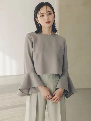 anuans 폼 슬리브 블라우스 MOCA