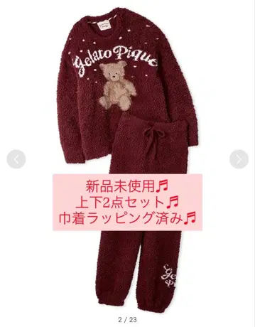 젤라또피케 젤라또 스노우 베어 자카드 풀오버 & 롱 팬츠