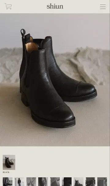 shiun GRAIN CHELSEA BOOTS 41