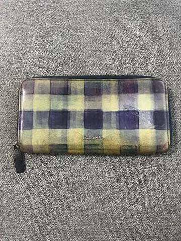 폴스미스 컬렉션 체크 무늬 가죽 장지갑