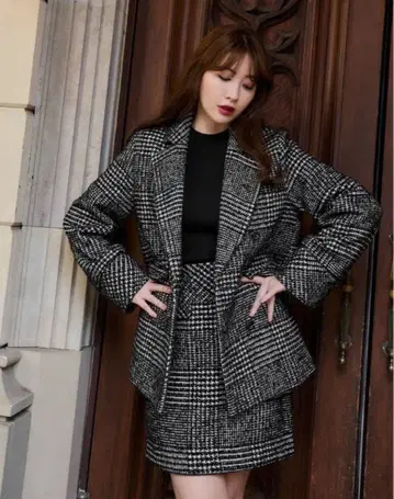 herlipto 헤밍웨이 체크 트위드 스커트 S