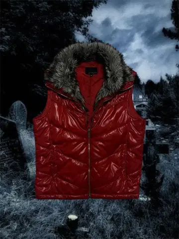 퍼 다운 베스트 헤이세이 y2k 갸루