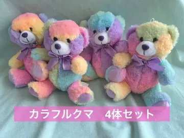 컬러풀 곰 4체 세트 봉제 인형 베어