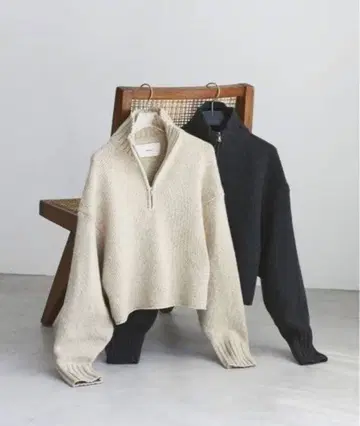 todayful 하프 지퍼 니트