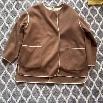 Te chichi 노카라 파이핑 자켓 브라운