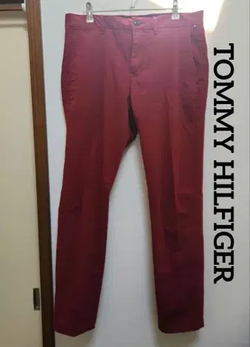 타미 힐피거 팬츠 레드