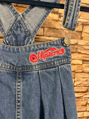 Hysteric 로고 자수 데님 살로펫 블루