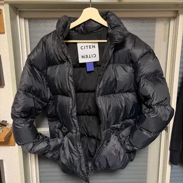 블랙 숏 기장 다운 자켓