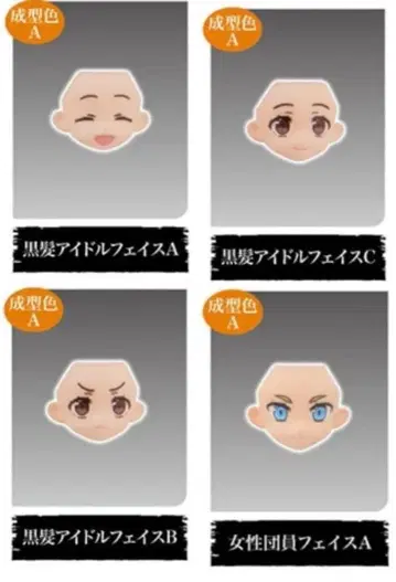 블랙 헤어 아이돌 페이스, 여성 단원 페이스 세트 링크 트래블러스