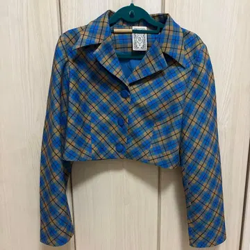 Tnewties [ 호수로 피크닉에 데려가 줘 ] 크롭 체크 상의 M