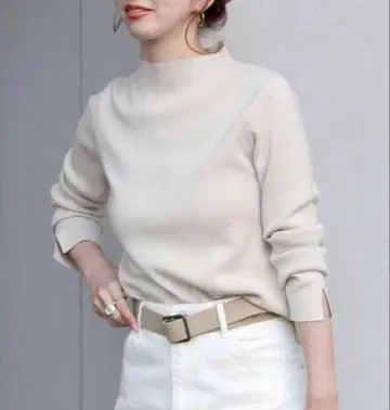 B.C STOCK 소우바리 긴팔 하이 게이지 니트