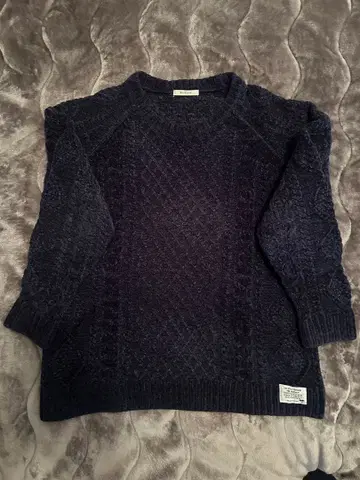 BAYFLOW 케이블 짜임 니트 스웨터 네이비 사이즈 2 새상품급