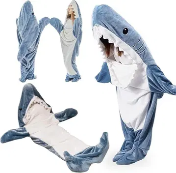 상어 침낭 인형옷 죠스 프리 사이즈 푹신푹신 따뜻따뜻