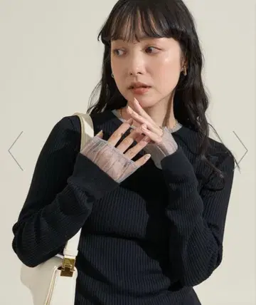 FREAK'SSTORE 워셔블 배색 레이어드 시어 니트 25AW