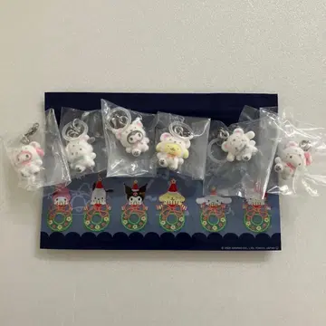 산리오 복슬복슬 스노우 메지루시 액세서리 컴플리트 총 6점