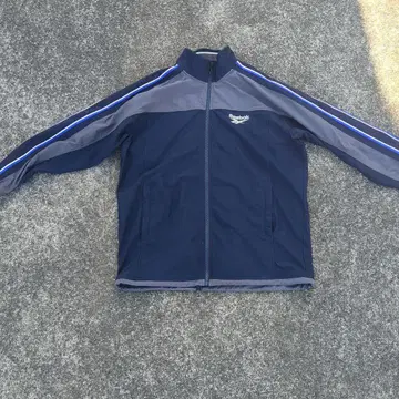 90sReebok 네이비 트랙 자켓 끈 드로 코드 포함