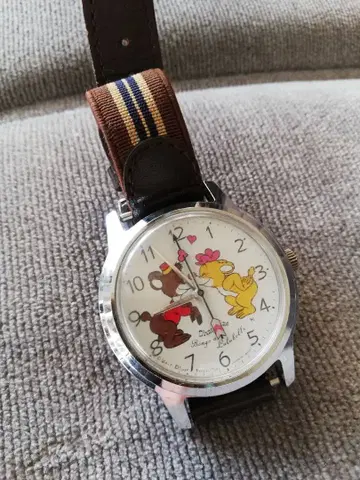 [레어 빈티지] 디즈니 타임 봉고와 룰루벨 수동 와인딩 손목시계