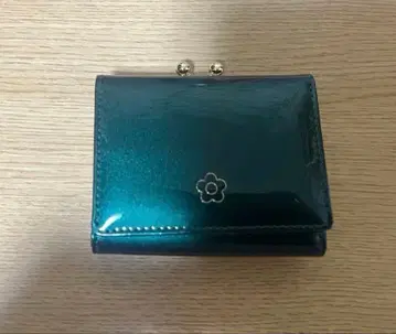 MARY QUANT 마리콴트 가마구치 지갑 에나멜 그린