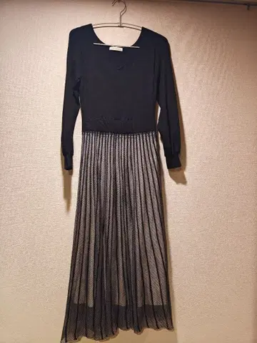 [ Proportion ] 블랙 롱 니트 원피스